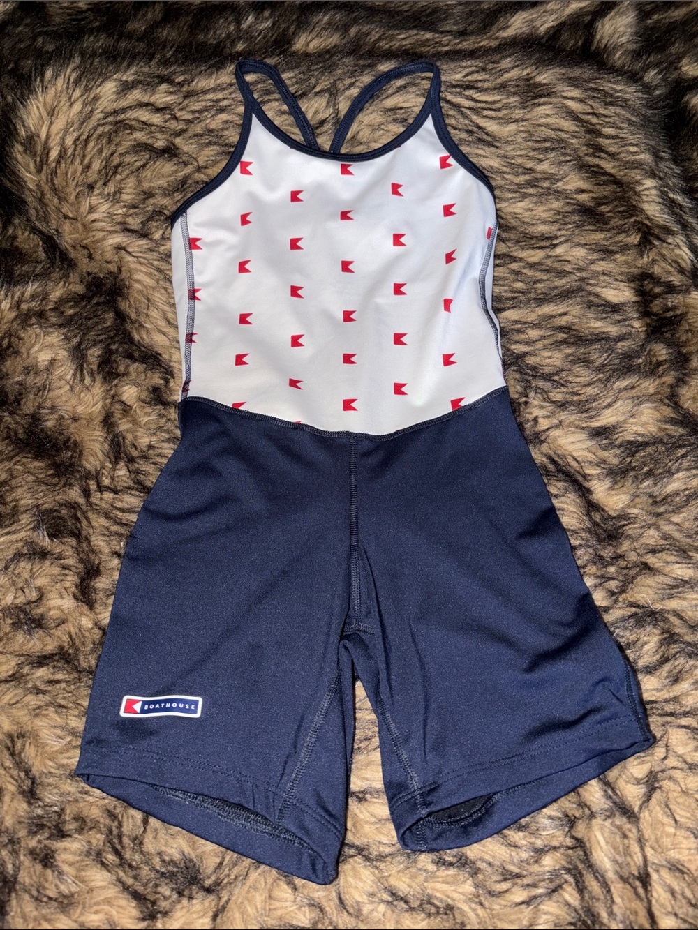 Boathouse Sports Rowing Unisuit Women’s XS Crew Uni One Piece Navy White Red
